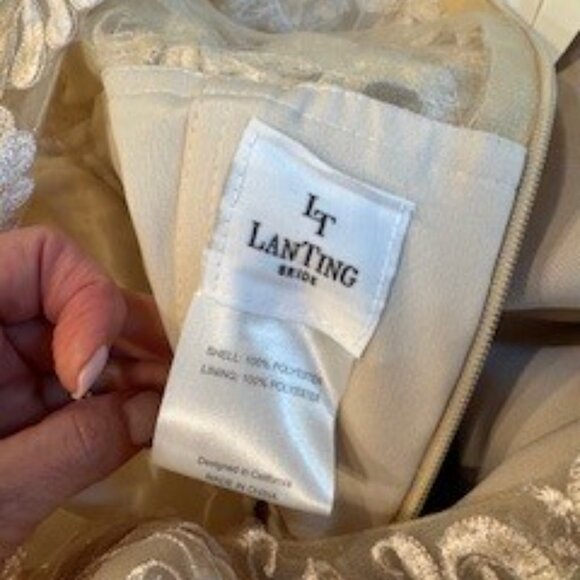 Champagne Satin Evening or Mother Of The Bride Evening Gown - Picture 4 of 8